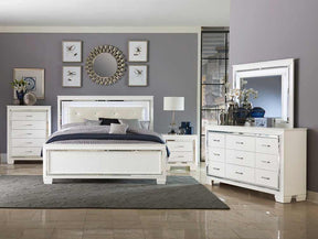 Allura 5 Piece Eastern King Bedroom Set In White 1916Kw-1Ek-5 | Homelegance