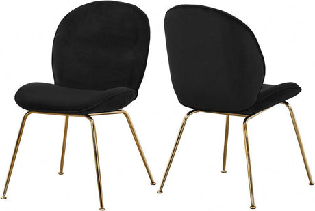 Meridian Furniture - Paris Velvet Dining Chair Set Of 2 In Black - 785Black-C