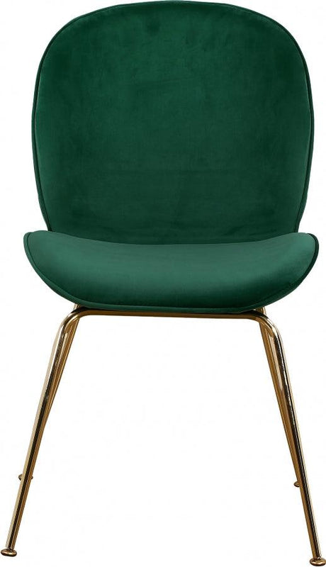 Meridian Furniture - Paris Velvet Dining Chair Set Of 2 In Green - 785Green-C