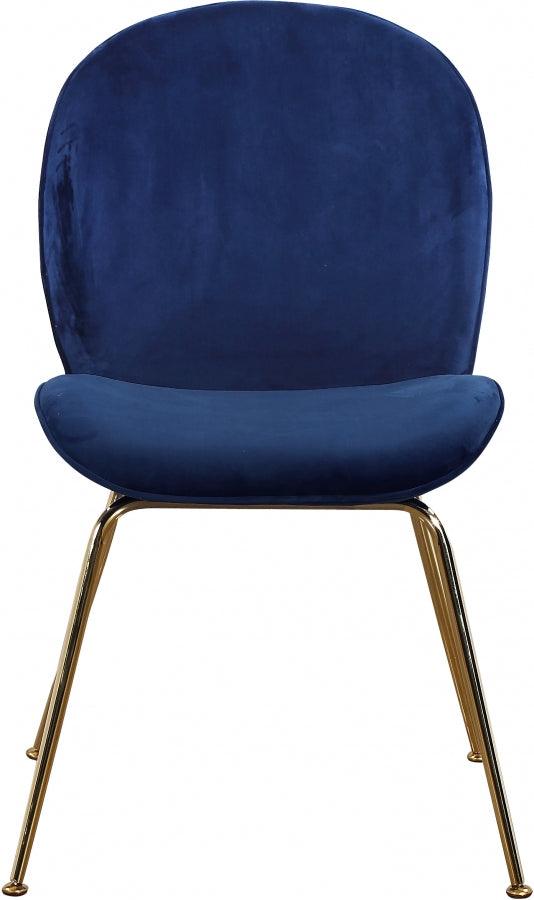 Meridian Furniture - Paris Velvet Dining Chair Set Of 2 In Navy - 785Navy-C