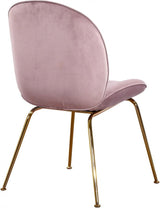 Meridian Furniture - Paris Velvet Dining Chair Set Of 2 In Pink - 785Pink-C