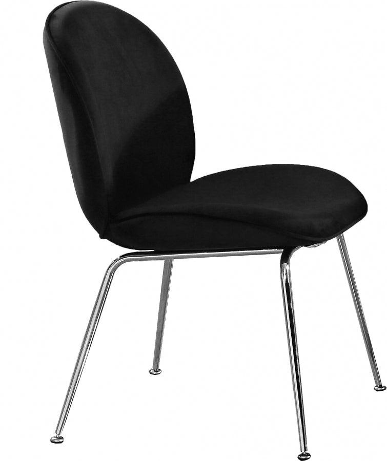 Meridian Furniture - Paris Velvet Dining Chair Set Of 2 In Black - 786Black-C