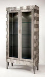 1930-C Curio Cabinet Silver & Black Contemporary Display – Artmax
