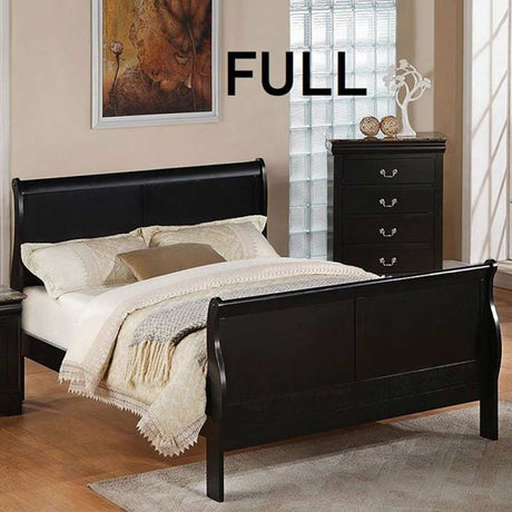 Acme Furniture - Louis Philippe IIi 3 Piece Full  Bedroom Set in Black - 19508F-3SET