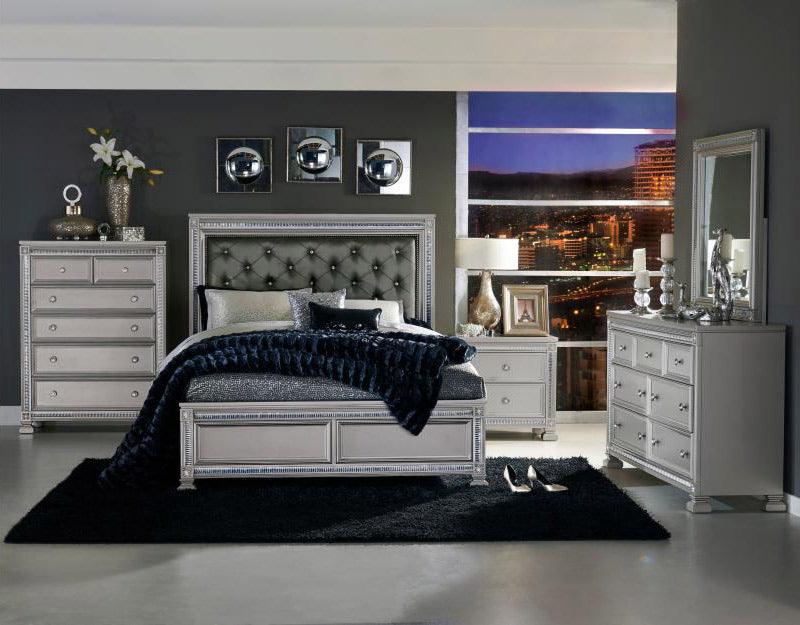 Bevelle 6 Piece Eastern King Bedroom Set In Silver 1958K - 1Ek - 6Set | Homelegance | Home Elegance USA