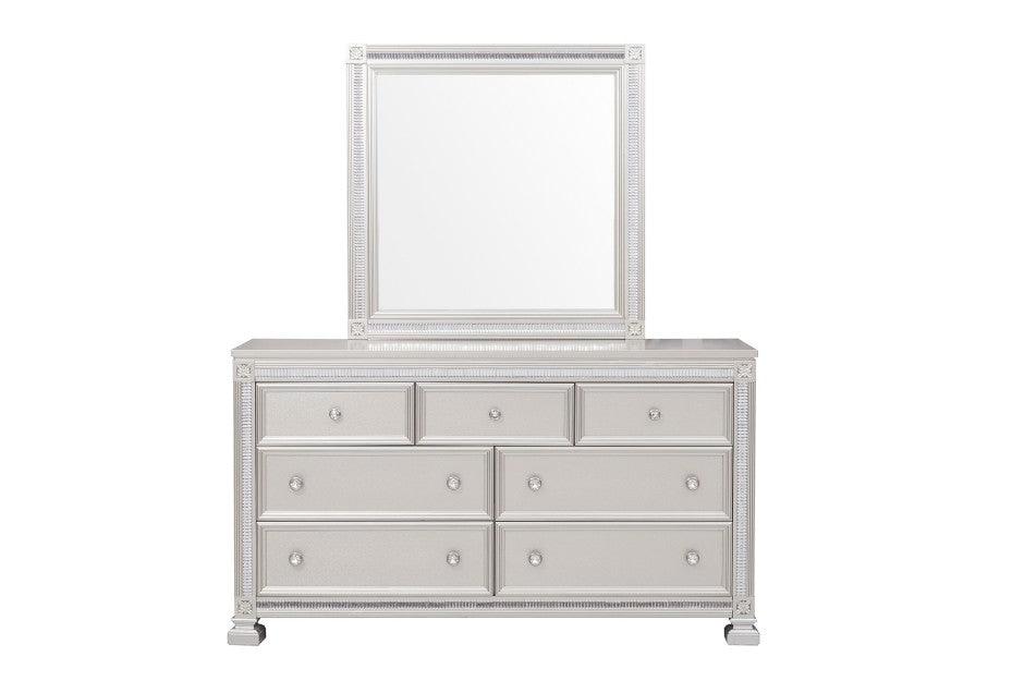 Homelegance - Bevelle Dresser With Mirror In Silver - 1958-Dm