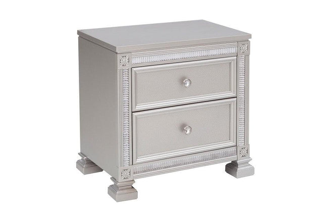 Homelegance - Bevelle Night Stand In Silver - 1958-4