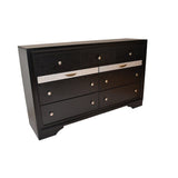 Traditional Matrix 7 Drawer Dresser in Black made with Wood - Home Elegance USA