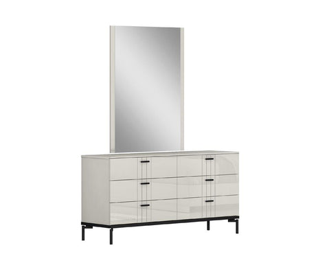 J&M Furniture - Bella Dresser With Mirror In Grey - 19778-Dm