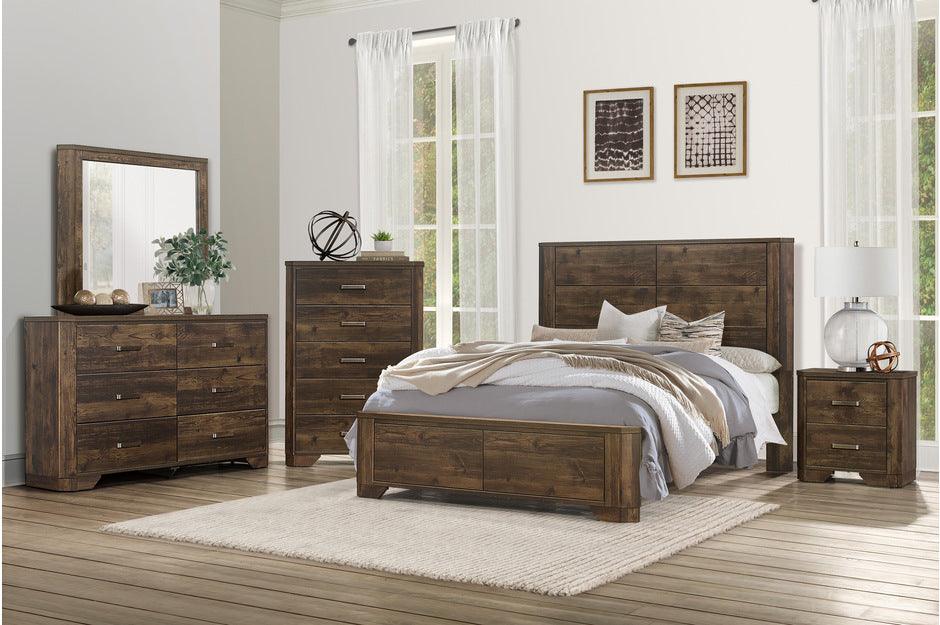 Homelegance - Jocelyn 5 Piece Queen Bedroom Set In Rustic Brown - 1509-1-5Set