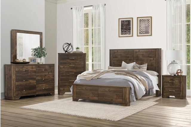 Homelegance - Jocelyn 5 Piece Eastern King Bedroom Set In Rustic Brown - 1509K-1Ek-5Set