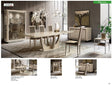 Elite Ivory With Ambra 8 Piece Dining Room Set W-1Ext - Elite2Drbuffetivory-8Set | ESF