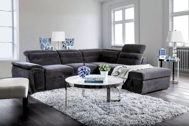 Felicity - Sectional - Dark Gray - Home Elegance USA