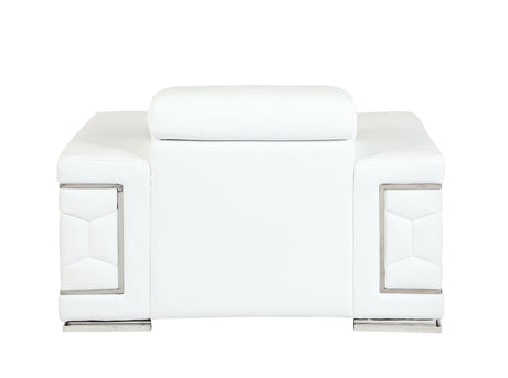 Top Grain Italian Leather Chair - Home Elegance USA