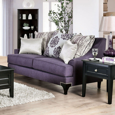 Sisseton - Sofa & Loveseat - Purple - Home Elegance USA