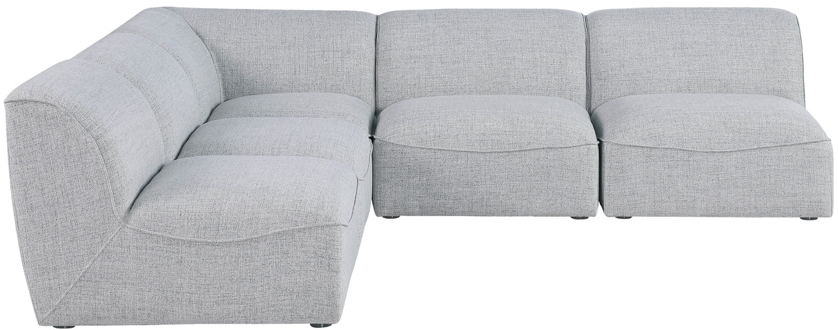 Miramar - Modular Sectional 5 Piece - Gray - Fabric - Home Elegance USA