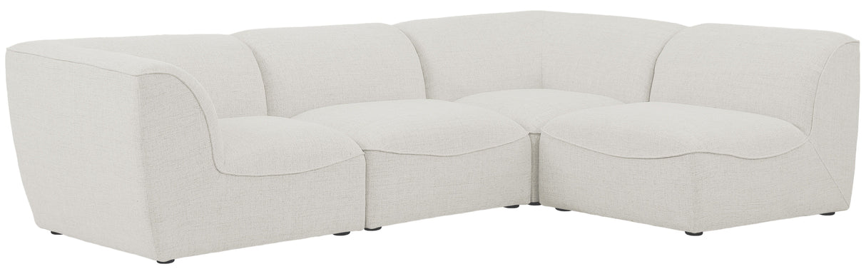 Miramar - Modular Sectional 4 Piece - Cream - Home Elegance USA