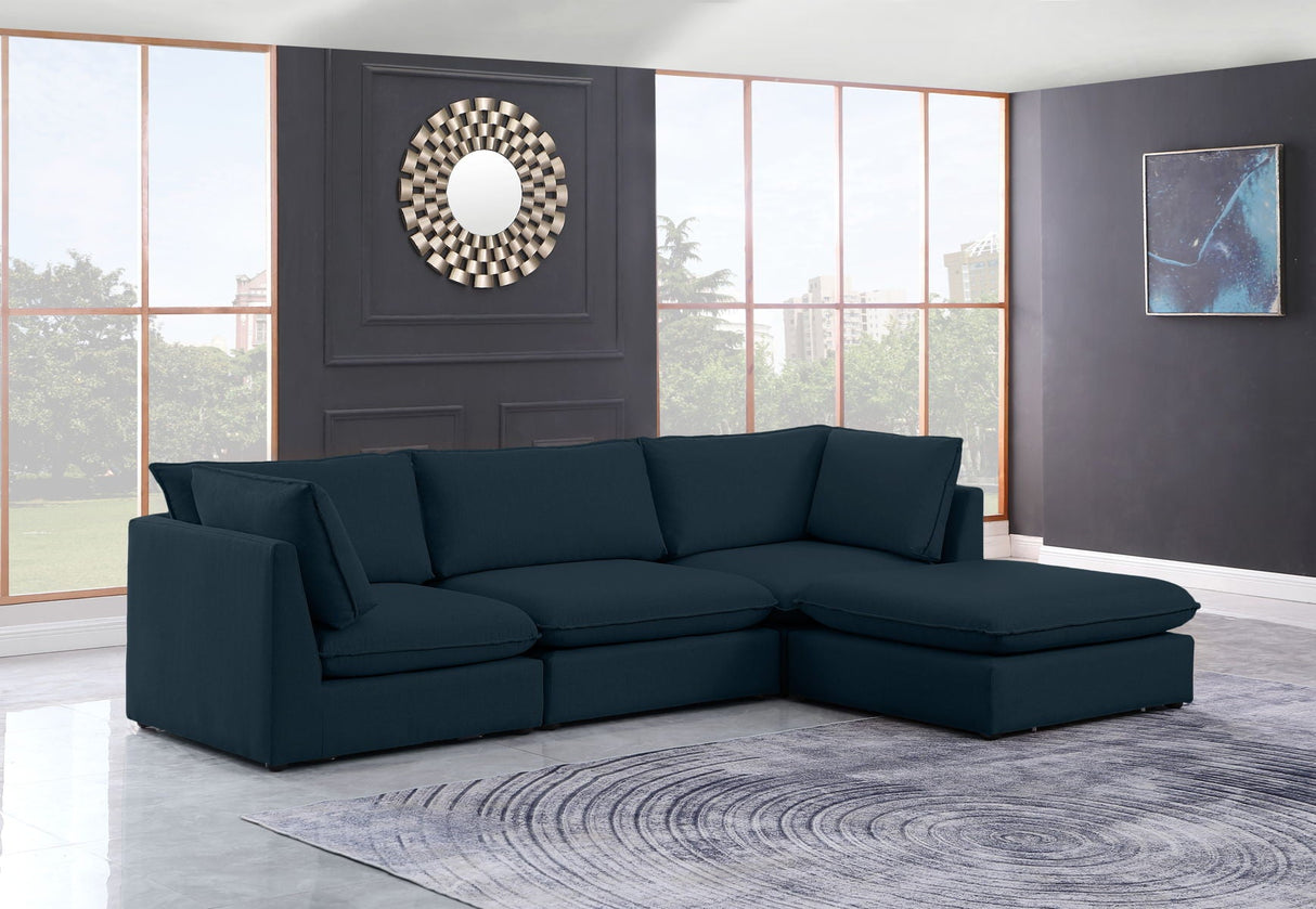 Mackenzie - Modular Sectional 4 Piece - Navy - Home Elegance USA