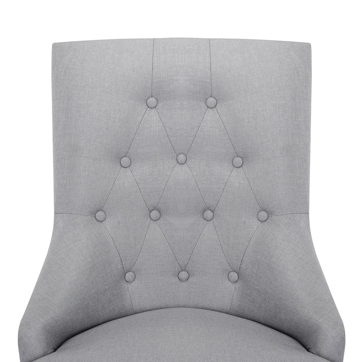 Vanbow.Linen simple and fashionable wooden chair leg single-back chair, rivet reinforcement is applicable to bedroom, living room and office (LightGrey+Linen) - Home Elegance USA