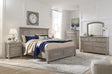 Lettner - Light Gray - King Panel Storage Bed - 5 Pc. - Dresser, Mirror, King Bed | Ashley