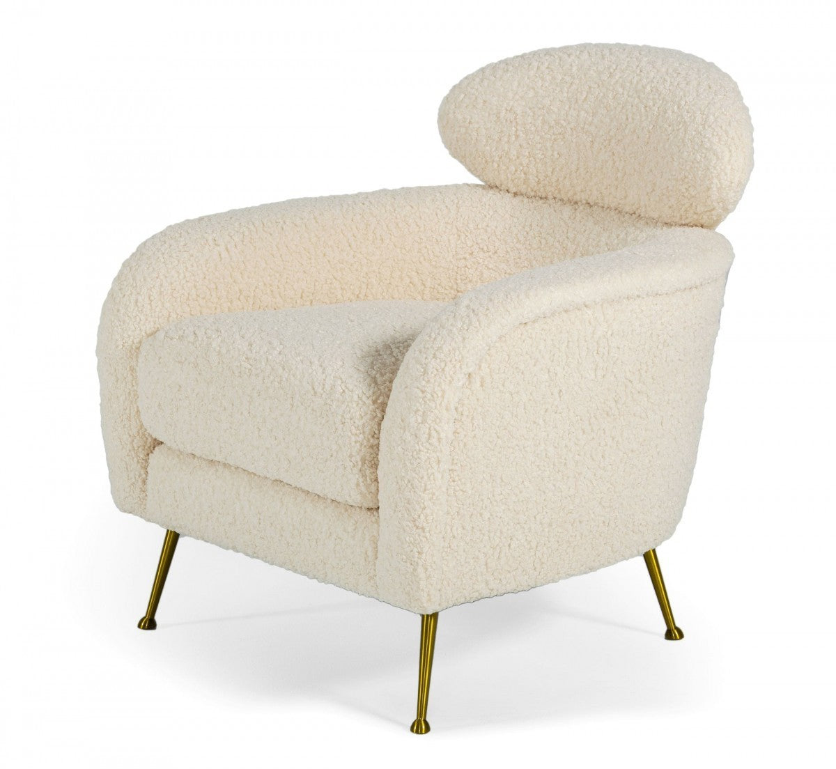 Modrest Altura Modern Faux Fur Lounge Chair - Home Elegance USA