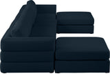 Beckham - Modular Sectional 6 Piece - Navy - Modern & Contemporary - Home Elegance USA