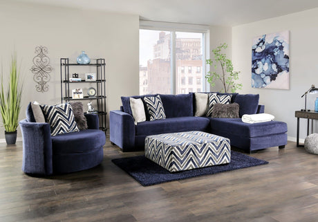 Griswold - Sectional - Navy - Home Elegance USA