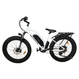 AOSTIRMOTOR 26" 750W Camouflage Electric Bike Fat Tire P7 48V 12.5AH Removable Lithium Battery for Adults with Detachable Rear Rack Fender(White)S07-G