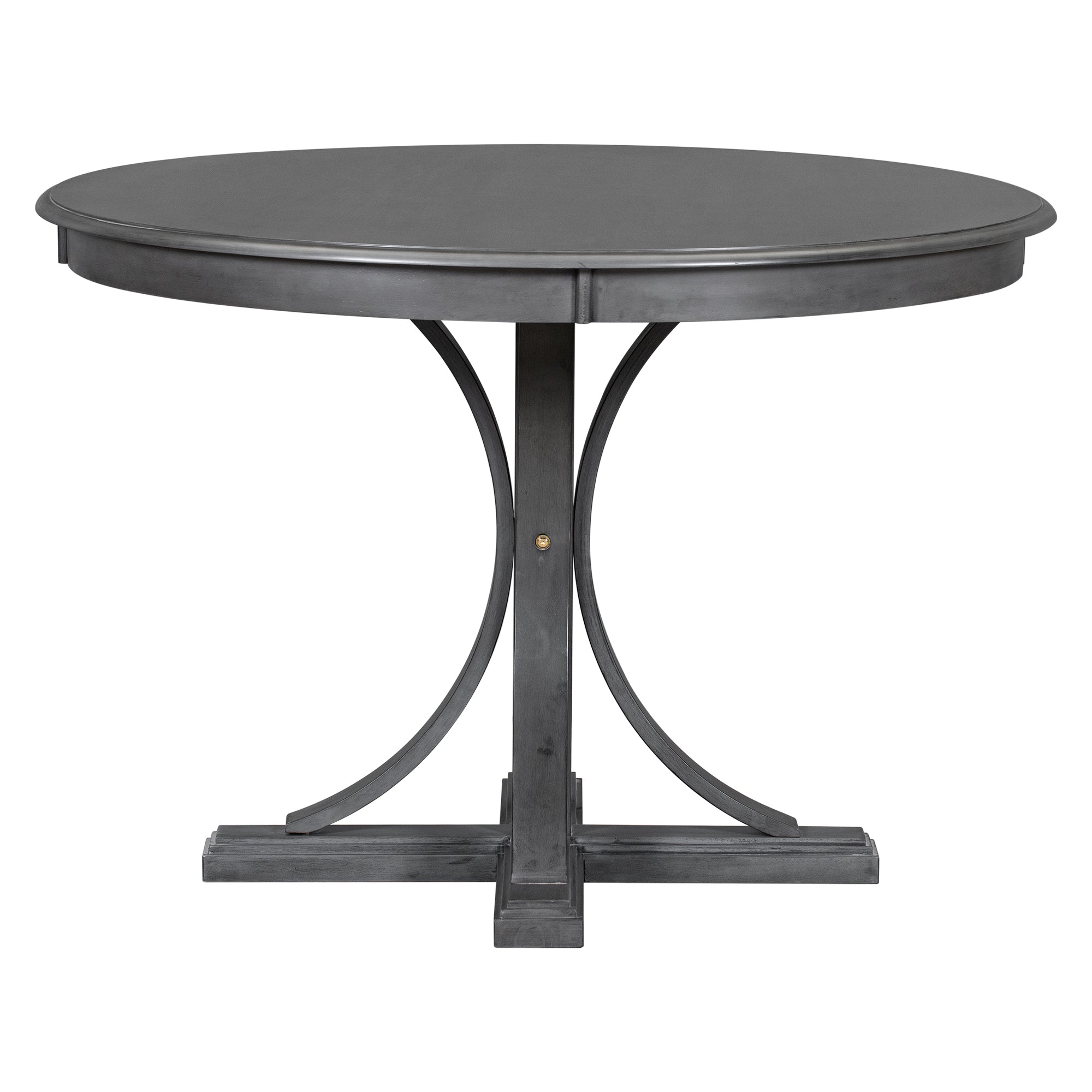 TREXM 5 Piece Retro Round Dining Table Set with Curved Home