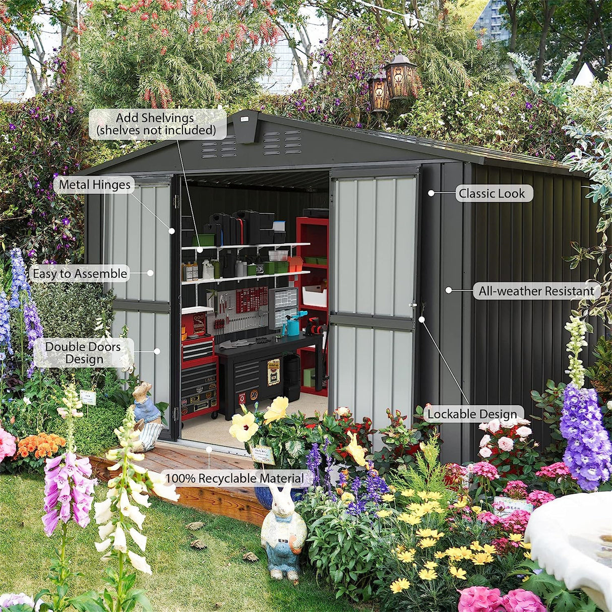 Shop 10 highly rated outdoor storage sheds on