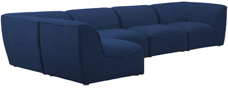 Miramar - Modular Sectional 5 Piece - Navy - Home Elegance USA