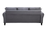 Modern Velvet Couch with 2 Pillow, 78 Inch Width Living Room Furniture, 3 Seater Sofa with Plastic Legs - Home Elegance USA