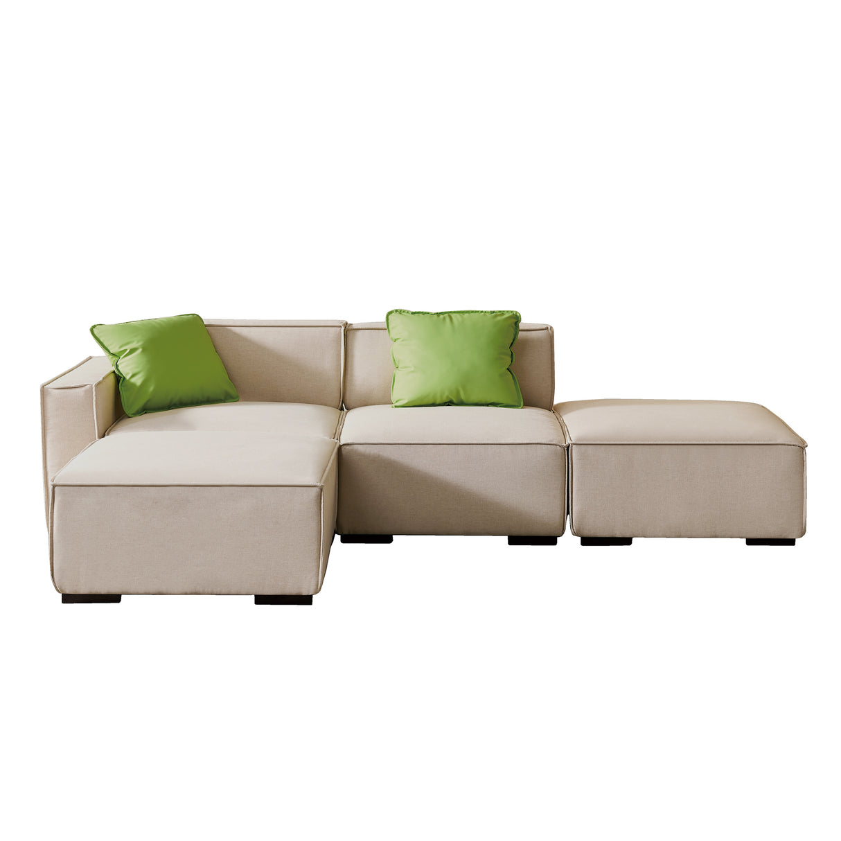 Modular Sectional Fabric Sofa (Beige) - Home Elegance USA