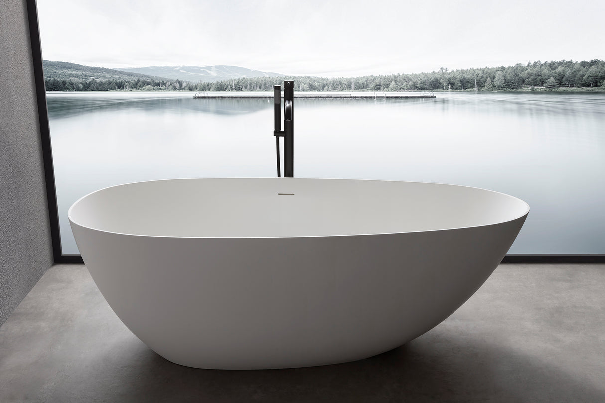 solid surface stone soaking tub Bathroom freestanding bathtub for adult