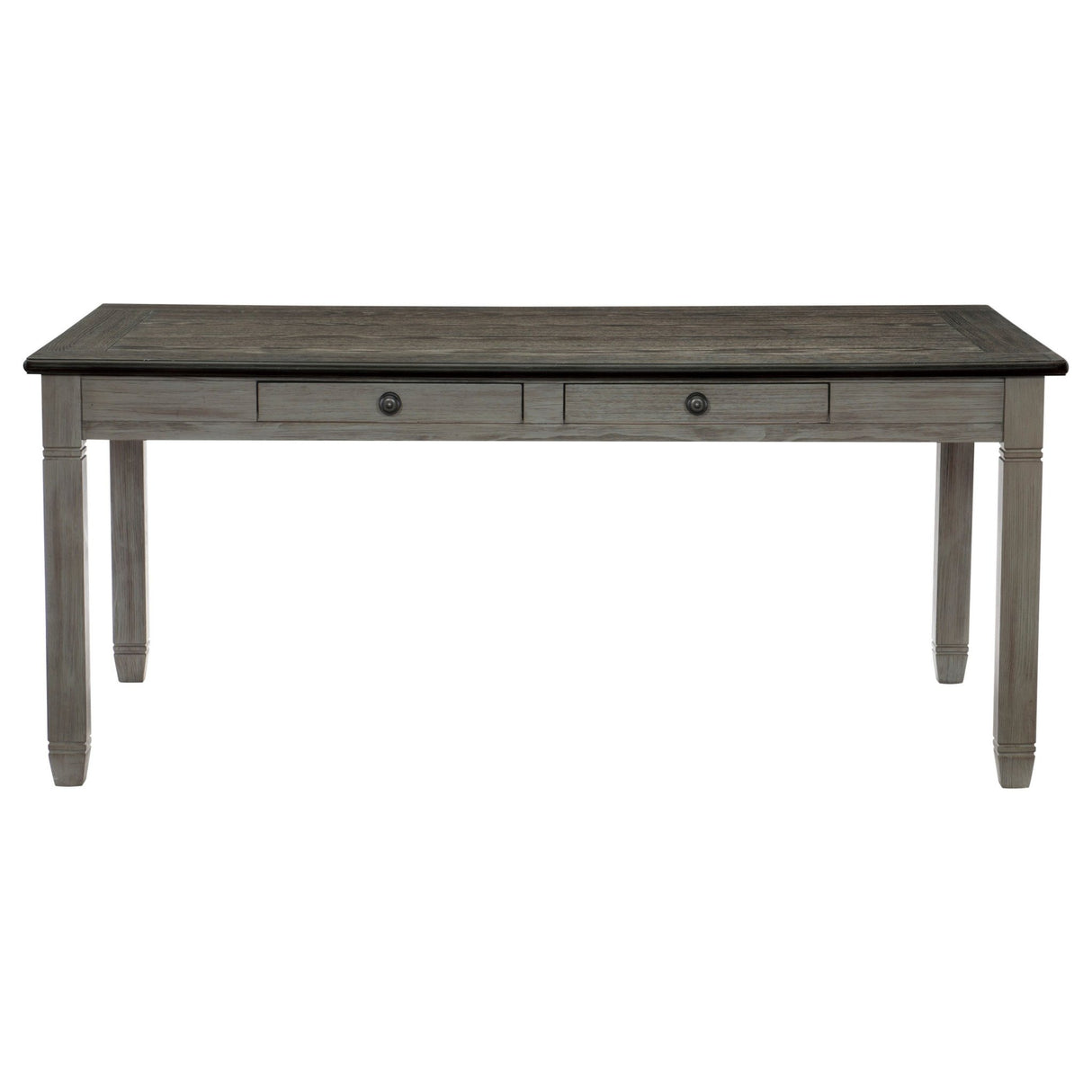 Casual Dining Two-Tone Finish Dining Table of 6 Drawers Rectangular Shape Wooden Furniture - Home Elegance USA
