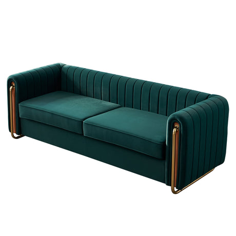 Modern velvet sofa green color Home Elegance USA