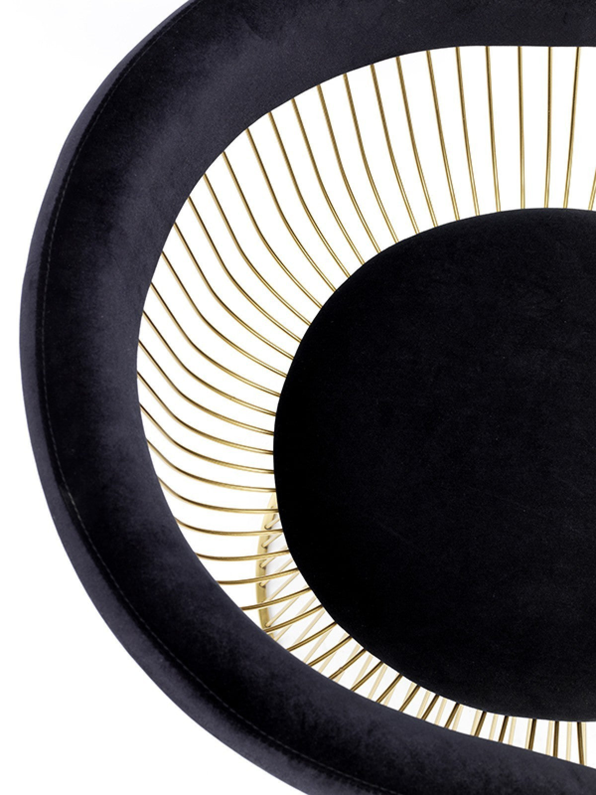 Modrest Chandler Black Velvet & Gold Dining Chair - Home Elegance USA