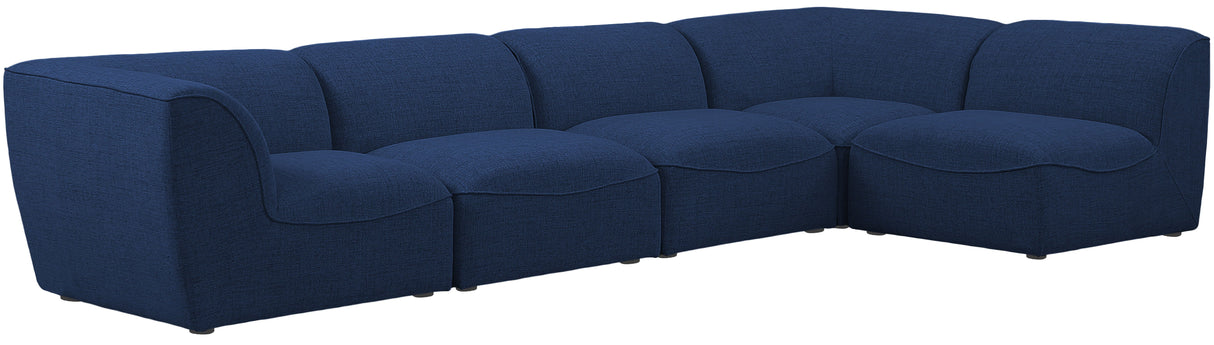 Miramar - Modular Sectional 5 Piece - Navy - Home Elegance USA