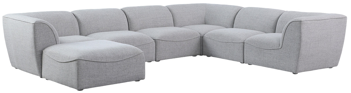 Miramar - Modular Sectional 7 Piece - Gray - Fabric - Home Elegance USA