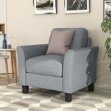 Living Room Furniture chair  and 3-seat Sofa (Gray) Home Elegance USA