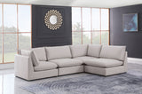 Mackenzie - Modular Sectional 4 Piece - Beige - Fabric - Home Elegance USA