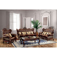 Jericho - Sofa & Love Seat & Chair - Brown / Dark Oak