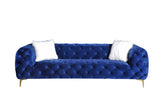 Blue Elegant Velvet Living Room Armchair - Home Elegance USA