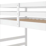 Twin Over Twin Bunk Bed with Ladder, White（OLD SKU：WF282787AAK） - Home Elegance USA