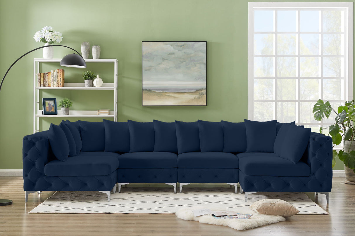 Tremblay - Modular Sectional 6 Piece - Navy - Modern & Contemporary - Home Elegance USA