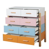 The colorful  free combination cabinet  DRESSER CABINET BAR CABINET, storge cabinet, lockers,Solid woodhandle, can be placed in the living room, bedroom, dining room  color White, blue orange Pink - Home Elegance USA