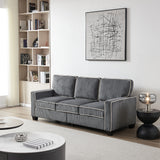 Living Room Sofa with Storage Dark Grey Corduroy - Home Elegance USA