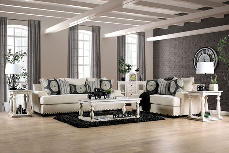 Germaine - Sofa & Loveseat - Ivory - Home Elegance USA