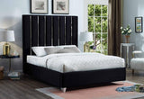 Meridian Furniture - Enzo Velvet King Bed In Black - Enzoblack-K