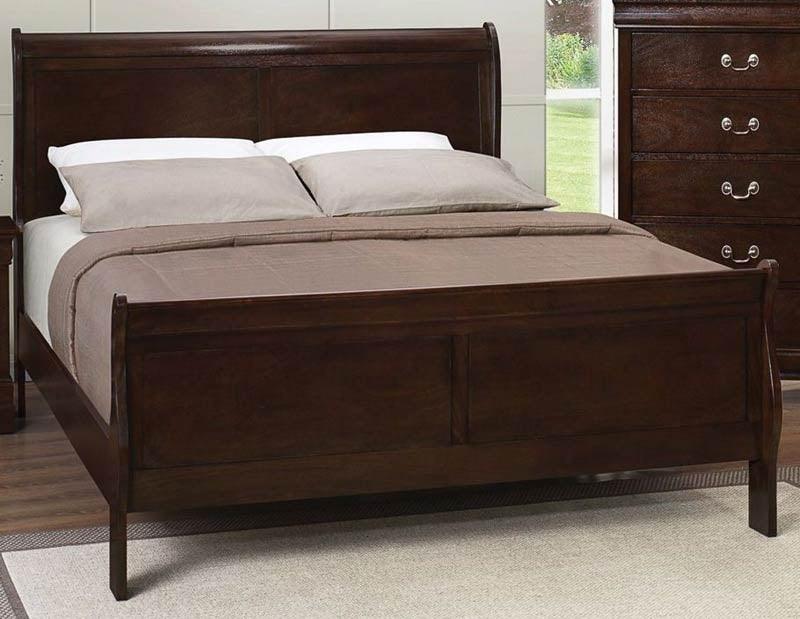 Coaster Furniture - Louis Philippe Rich Cappuccino 6 Piece Queen Sleigh Bedroom Set - 202411Q-6Set